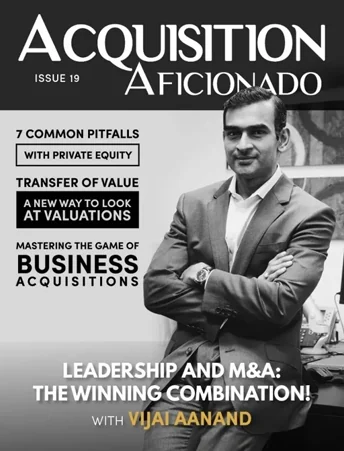 Vijai Aanand on the cover of Acquisition Aficionado magazine, issue 19